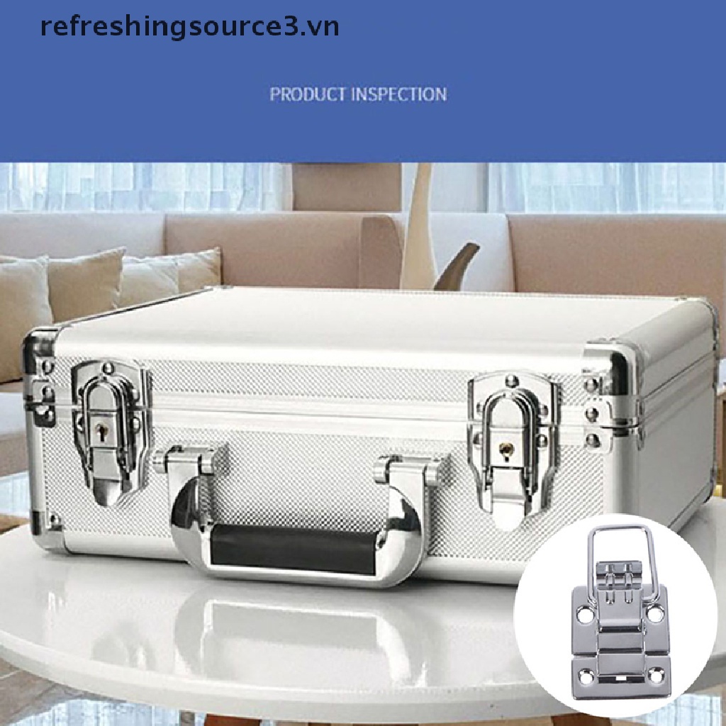 Set 2 chốt khóa bằng thép không gỉ crom dành cho hộp rương/ vali