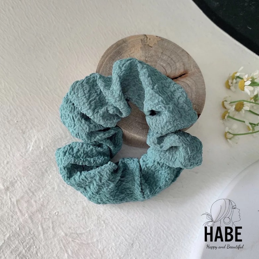 Dây buộc tóc scunchies cột tóc đẹp cho nữ, đồ cột tóc vải xốp bồng bềnh phong cách Hàn Quốc