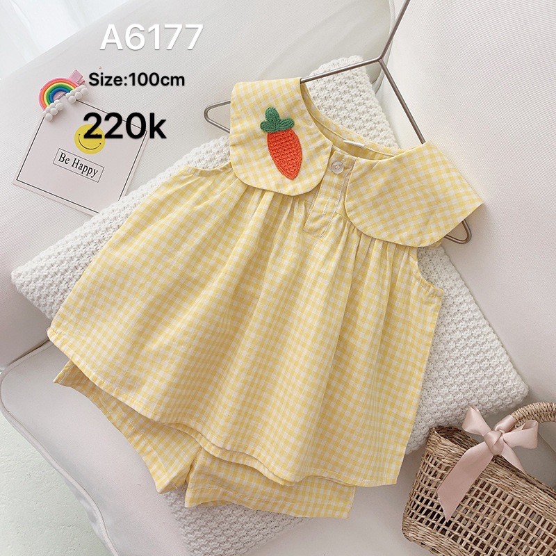 Đồ bộ bé gái họa tiết trái cây
