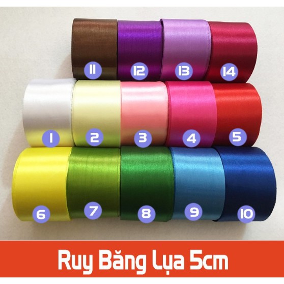 Ruy băng vải lụa mềm thắt nơ (Cuộn 15m)