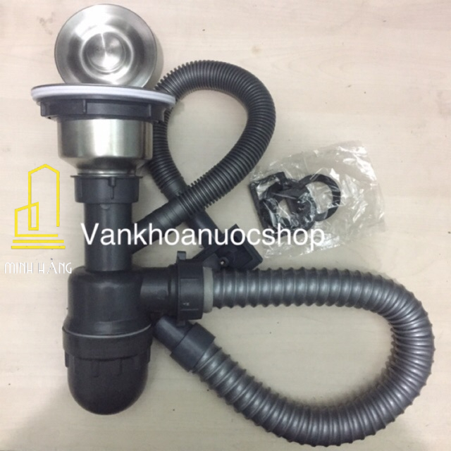 BỘ XẢ CHẬU RỬA CHÉN BÁT ĐƠN INOX, BỘ XI PHÔNG XẢ NƯỚC CHẬU CHÉN ĐƠN