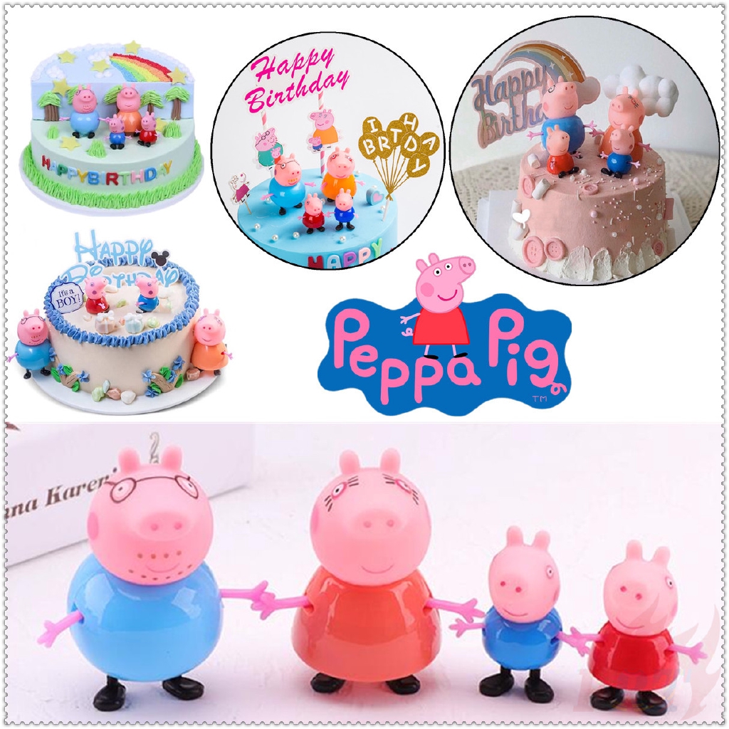 Set 4 Mô Hình Đồ Chơi Nhân Vật Trong Phim Hoạt Hình Peppa Pig "