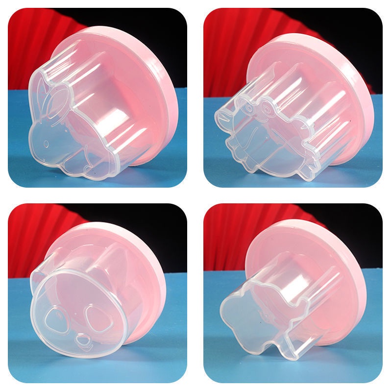 Khuôn hấp trứng, làm bánh cho bé (bộ 4 khuôn nhựa kèm chổi silicon quét dầu)