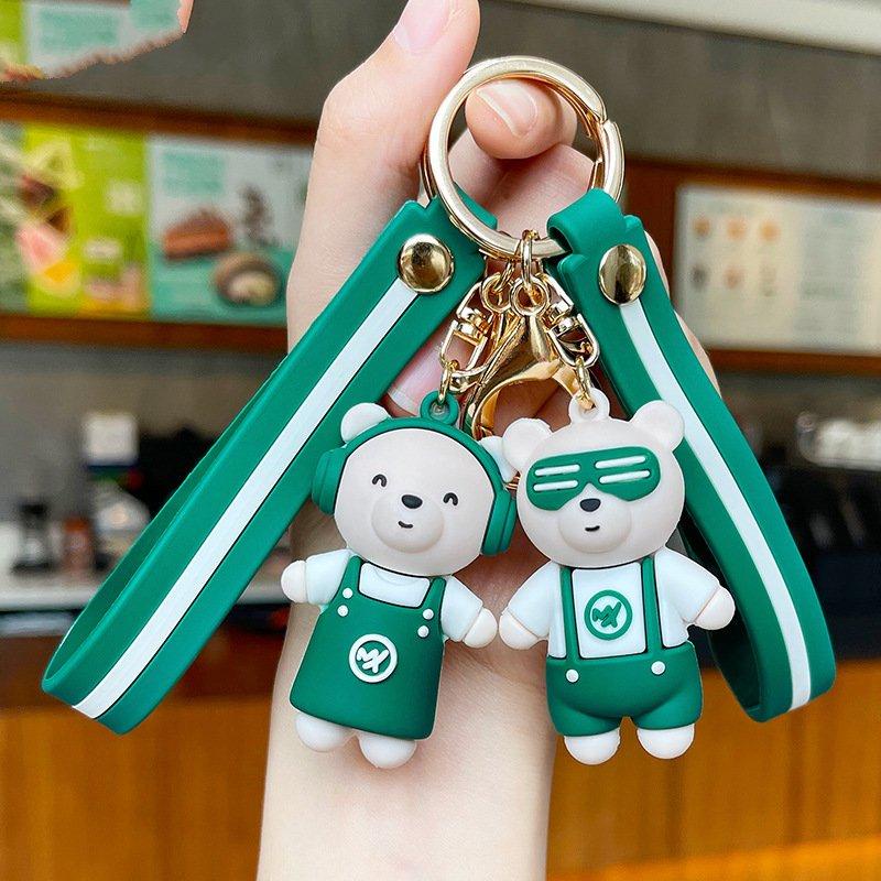 Móc Khoá Gấu Phục Vụ Dễ Thương Nhiều Mẫu Hottrend Phụ Kiện Túi Xách, Balo, Ô tô, Cặp Xách Đáng Yêu 02MKG -Minkey