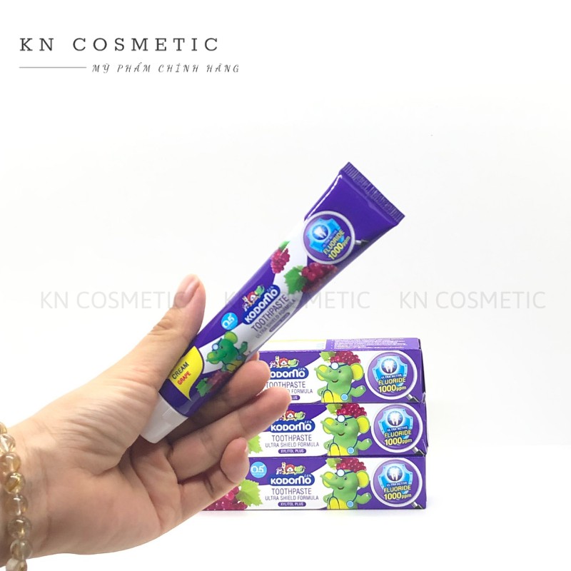 Kem Đánh Răng Trẻ Em Kodomo Toothpaste Ultra Shield Formula Thái Lan Kem Đánh Răng Cho Bé Hương Hoa Quả Tuýp 40gr