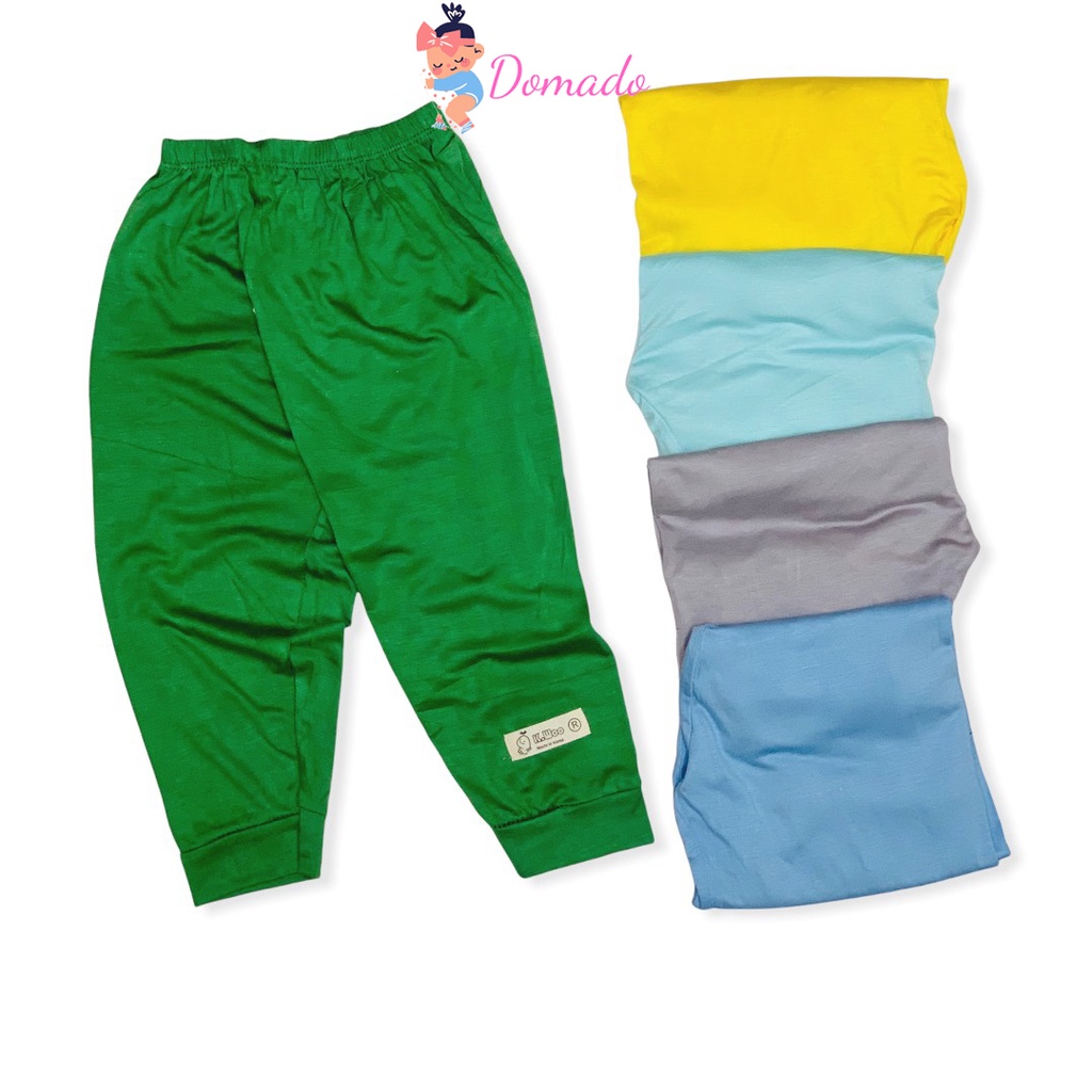 Quần dài quần chục dài thun lạnh cho bé trai bé gái có bo gấu cạp thường họa tiết xinh DOMADO QCD03