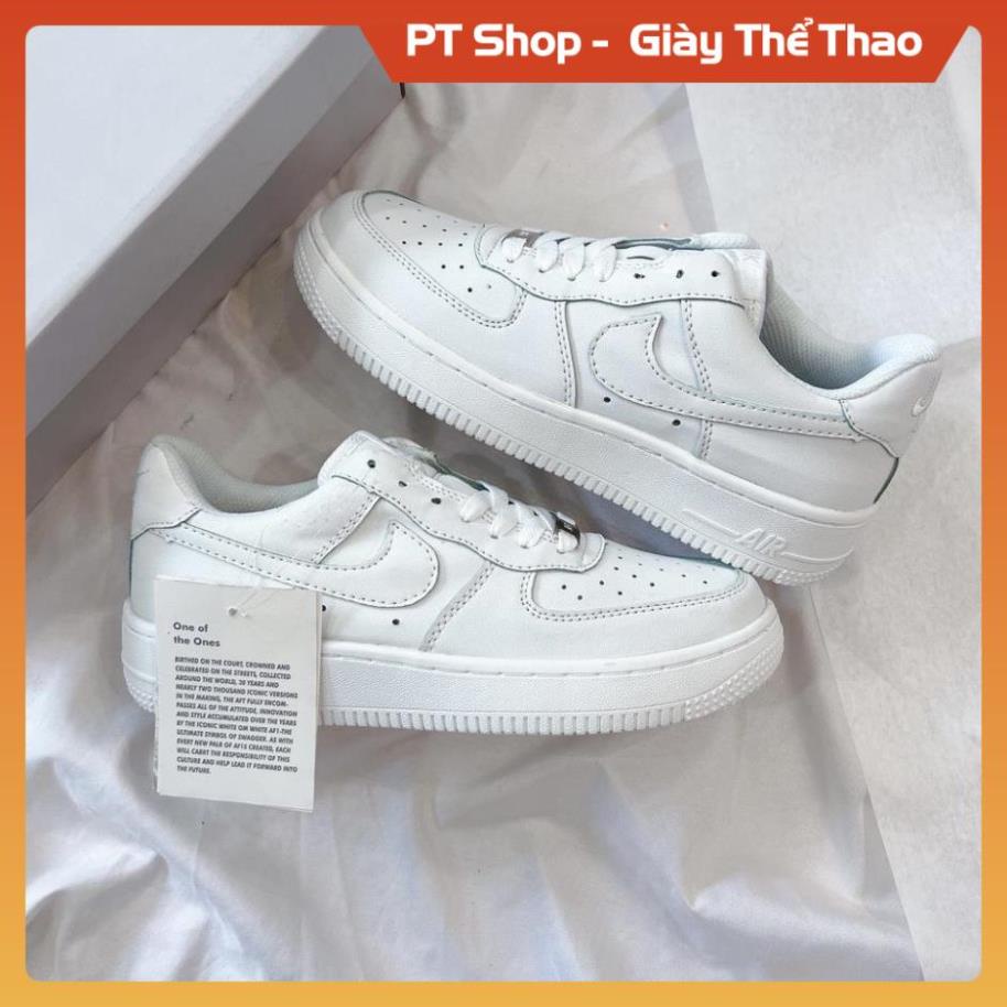 Giày Thể Thao AF1 For Trắng Full Nam Nữ, Giầy shadow Air fore trắng full box bill, PT Shop