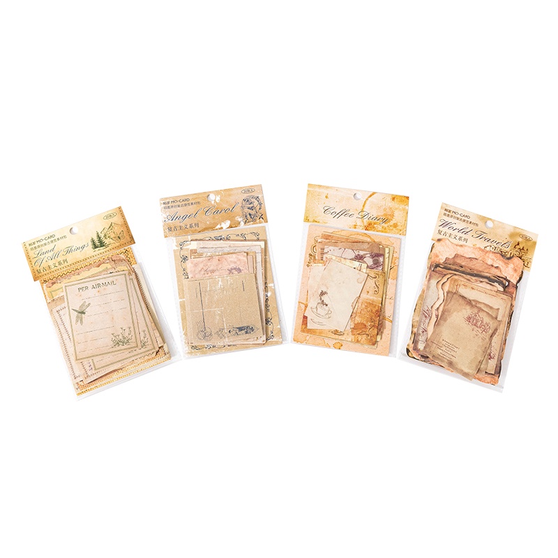 Set 30 Tờ Giấy Ghi Chú / Sổ Tay DIY Phong Cách Vintage