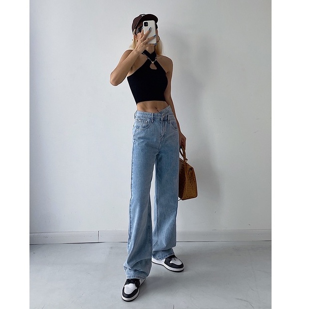 Cocory vn Áo dệt kim thiết kế chéo dây thời trang mùa hè quyến rũ cho nữ