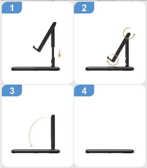 Giá đỡ điện thoại/ iPad để bàn có thể gấp gọn chống tê mỏi tay
