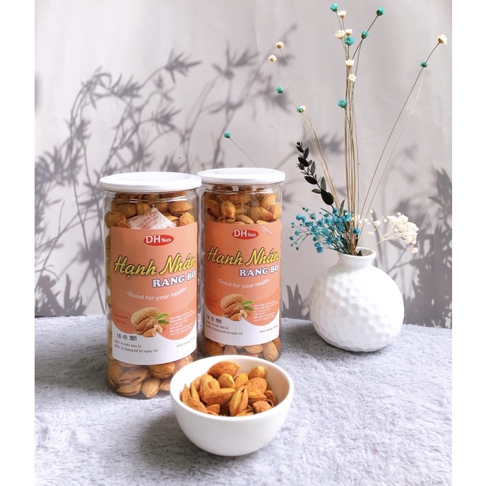 Hạnh nhân rang bơ hộp [450g] - Loại 1 - vỏ mỏng, hạt thơm giòn