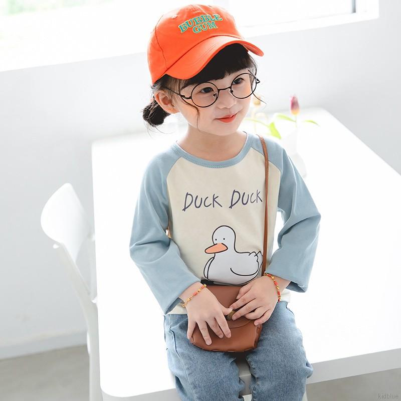 Áo thun dài tay in họa tiết hoạt hình đáng yêu xinh xắn cho bé