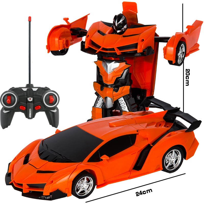 Xe Ôtô Điều Khiển Từ Xa Biến Hình Thành Robot Có Sạc Pin Và 3 Viên Pin AA Đi Kèm - Nhiều Màu