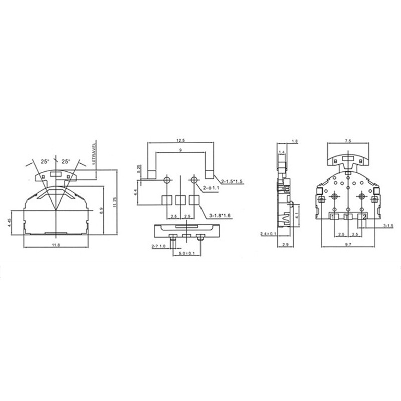 Bộ 10 công tắc chuyển đổi 3 chân SMD 3-Pin dành cho điện thoại/ MP3/ MP4