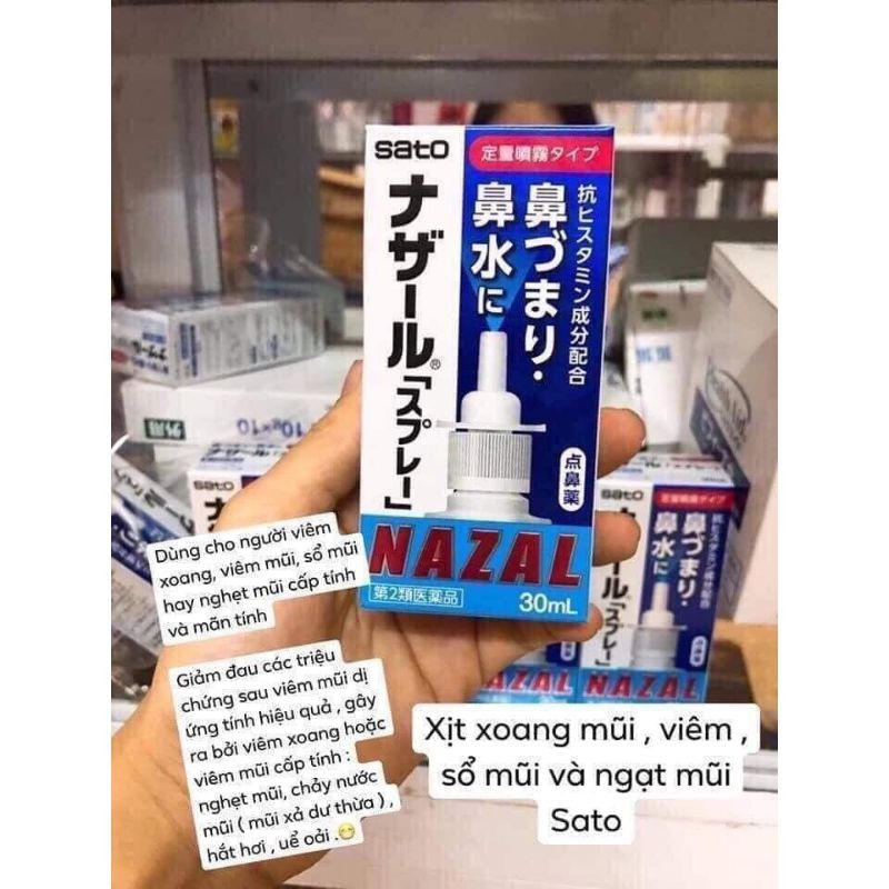 Hộp Xịt xoang Nazal Sato Nhật Bản 30ml