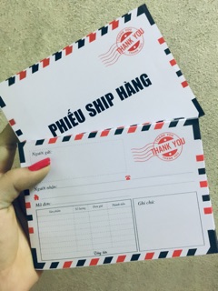 Phiếu ship hàng bì thư 100t