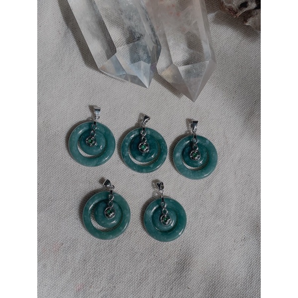 Mặt dây chuyền đồng điếu Lam ngoc jadeite