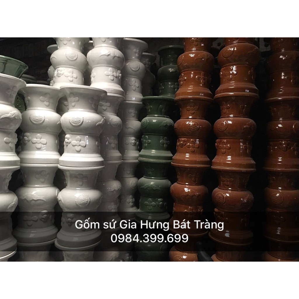 Đôn kê bằng gốm sứ Gia Hưng Bát Tràng H45