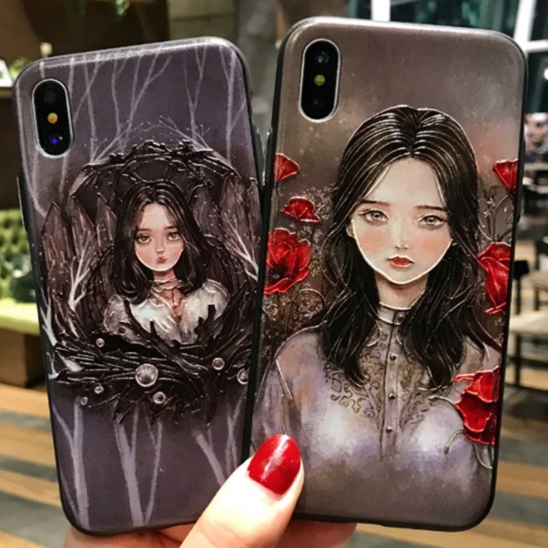 Ốp iPhone hình cô gái trong tranh đủ phân loại 6/6s/7/8 Plus/X/XS Max/XR/11 Pro Max a209