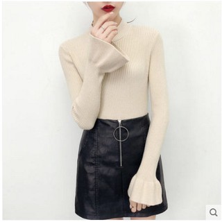 Áo len nữ cổ 3 phân tay xòe