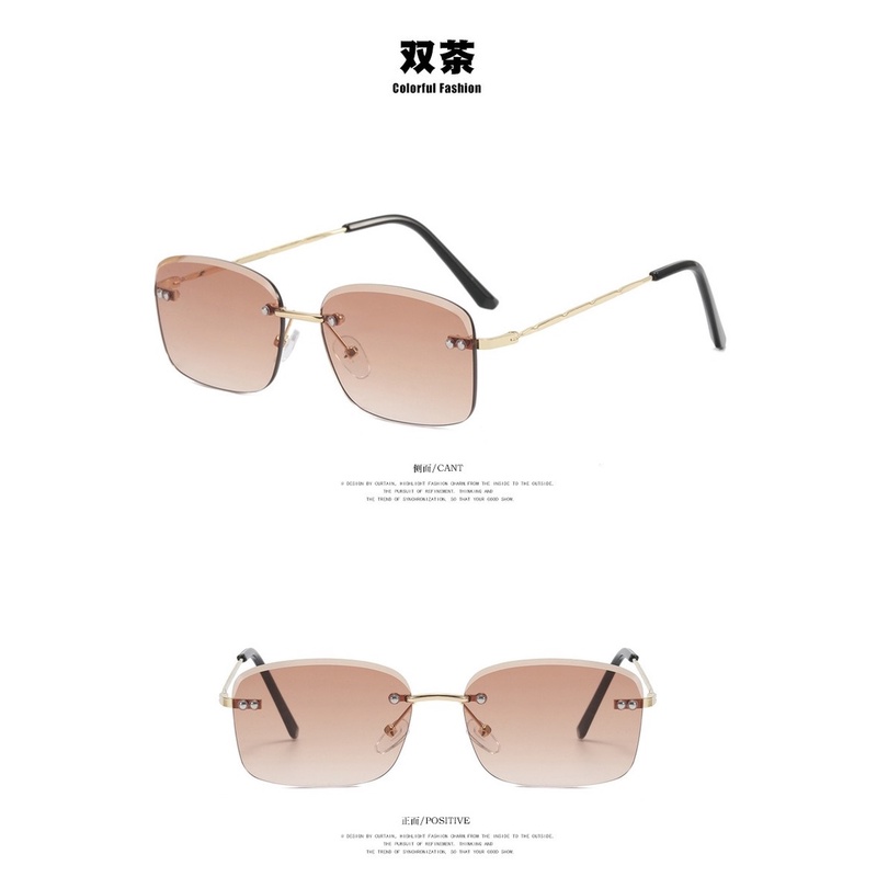 Kính Mát Gọng Vuông Kim Loại Chống Tia UV Phong Cách Âu Mỹ Thời Trang Unisex