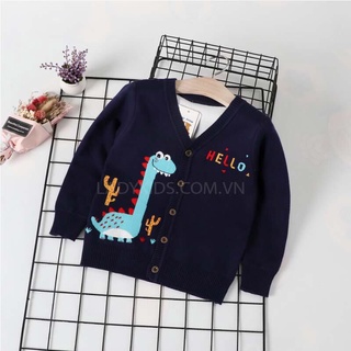 Áo khoác cadigan bé trai, áo khoác len trẻ em hàn quốc,l