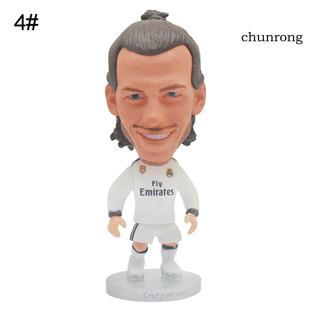 CR+1Pc Mini Manchester United Soccer Player Messi Ronaldo PVC Figurine Toy Gift