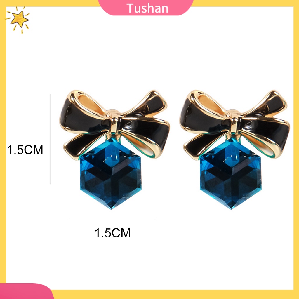 [Ts] Khuyên tai nhỏ mạ điện đính ngọc trai nhân tạo nhẹ thời trang dự tiệc