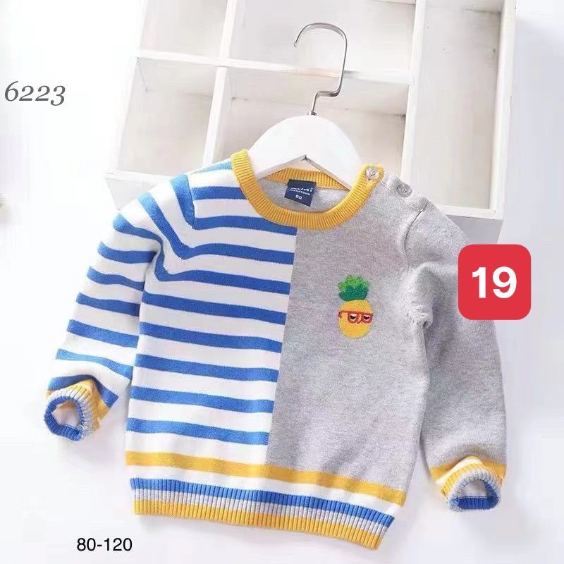 SP000663 Áo len cổ tròn các mẫu bé trai, chất len mềm đẹp không xù không giãn Ảnh thật RIo chụp hàng có sẵn kèm video