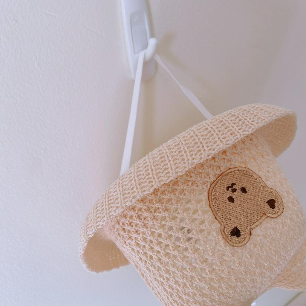 Mũ tai gấu lưới thêu xuất Hàn siêu mát, siêu thoáng, siêu cute cho bé