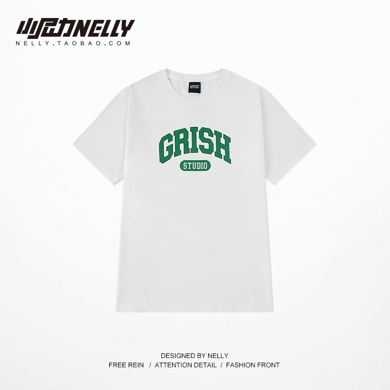 FREESHIP ÁO THUN NELLY CHÍNH HÃNG FORM THỤNG MÀU TRẮNG ( GRISH)