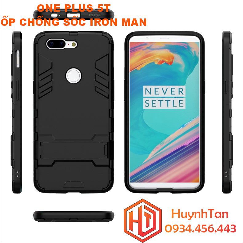 Ốp lưng Oneplus 5T cao su chống sốc iron man Ver 1