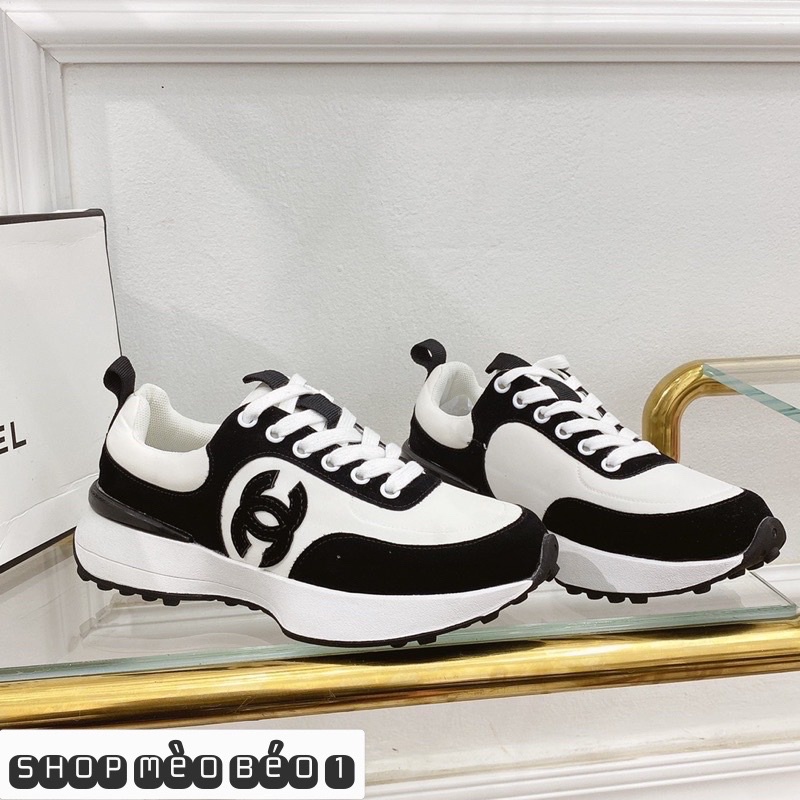 Giày thể thao sneaker channel pha viền fullbox
