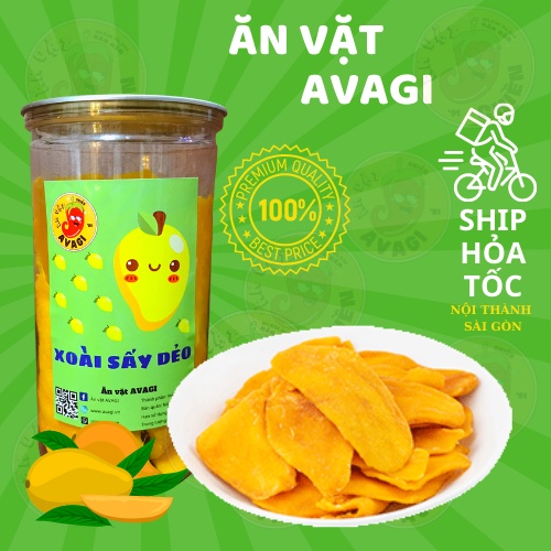 Xoài sấy dẻo đồ ăn vặt AVAGI vừa ngon vừa rẻ