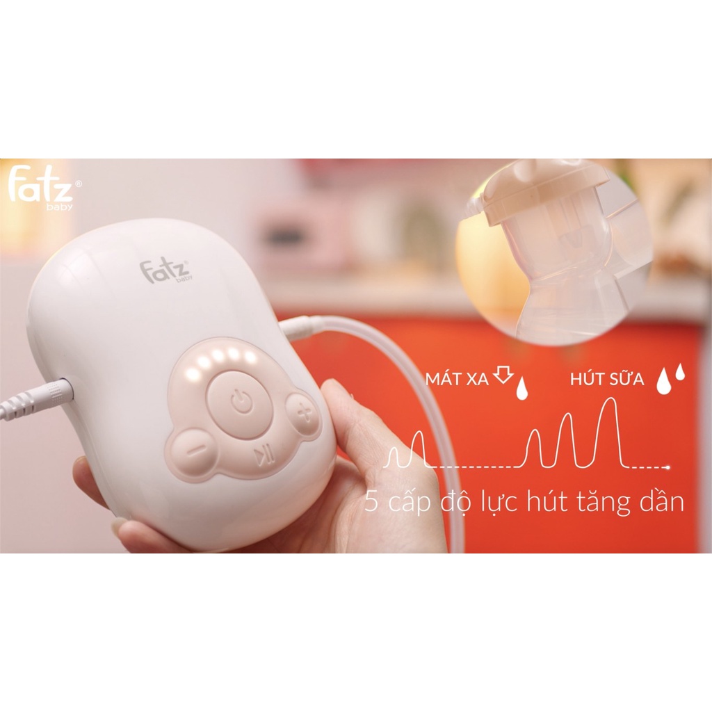 [BH 12 tháng] Máy hút sữa điện đơn Hàn Quốc FatzBaby 5 cấp độ có thể dùng pin ngoài Fatzbaby FB1027RH