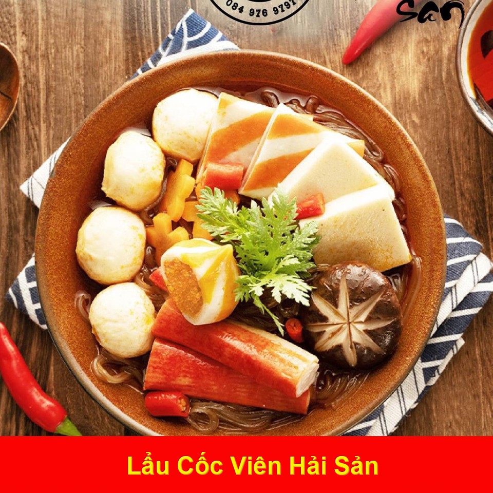 Lẩu Cốc Viên Hải Sản Ăn Liền Trung Hoa