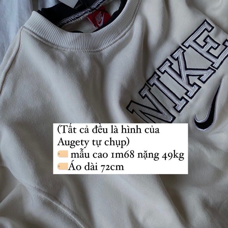 Áo Sweater thêu logo oversize dáng rộng
