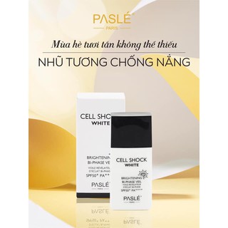 em Chống Nắng Dạng Nhũ Tương CELL SHOCK WHITE CREAM PASLÉ Chống Oxy Hóa [SPF50+, PA++++]