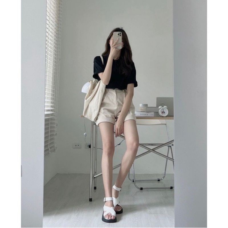 Áo polo tay lỡ 100% cotton nam nữ mặc được, áo cặp unisex ulzzang - ẢNH THẬT