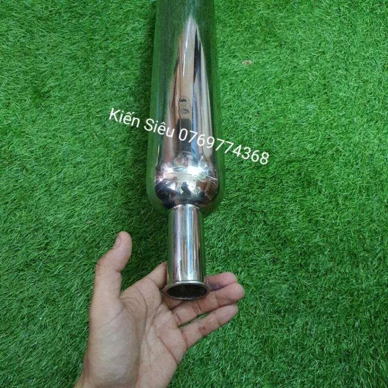 Lon pô cổ chai inox 304 phù hợp GN125, GD110,Husky125,CG125,