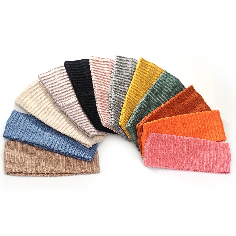 Sports Color Korean Striped Knitted Headbands