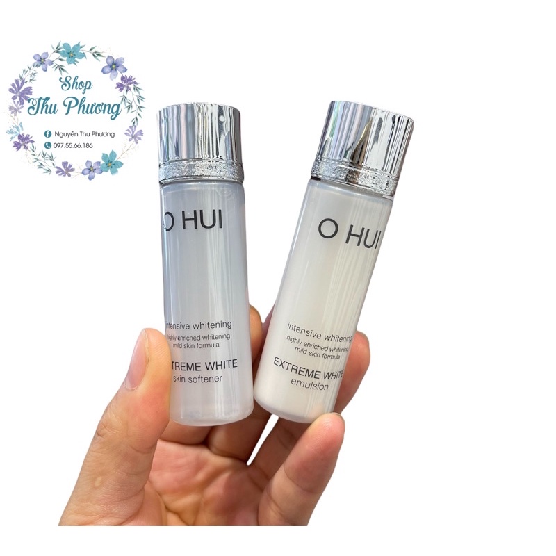 cặp nước hoa hồng - sữa dưỡng ohui 20ml ( tách set)