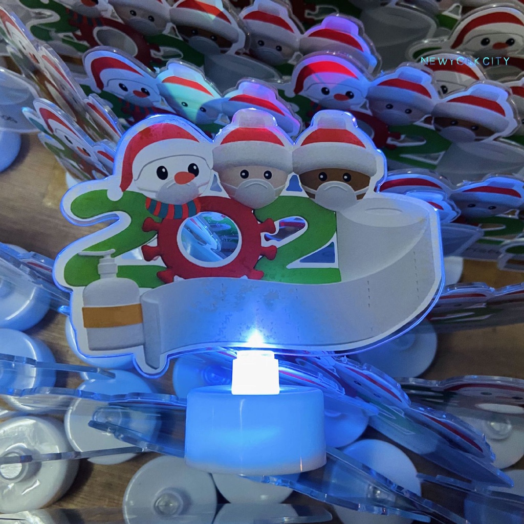 Vỏ Bọc Mặt Người Tuyết / Ông Già Noel Có Đèn LED Treo Trang Trí Cây Thông Giáng Sinh