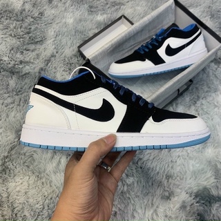 GIÀY JD1 LOW TRẮNG ĐEN ĐẾ XANH SC [ FULL BOX + FREE SHIP ]
