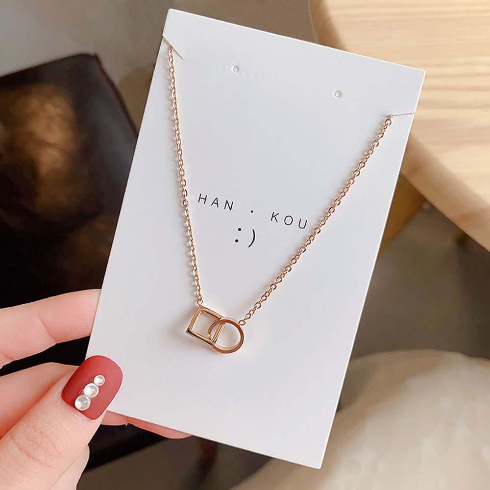 Vòng cổ Mặt Hình Vuông Phong Cách Hàn Quốc Thời Trang