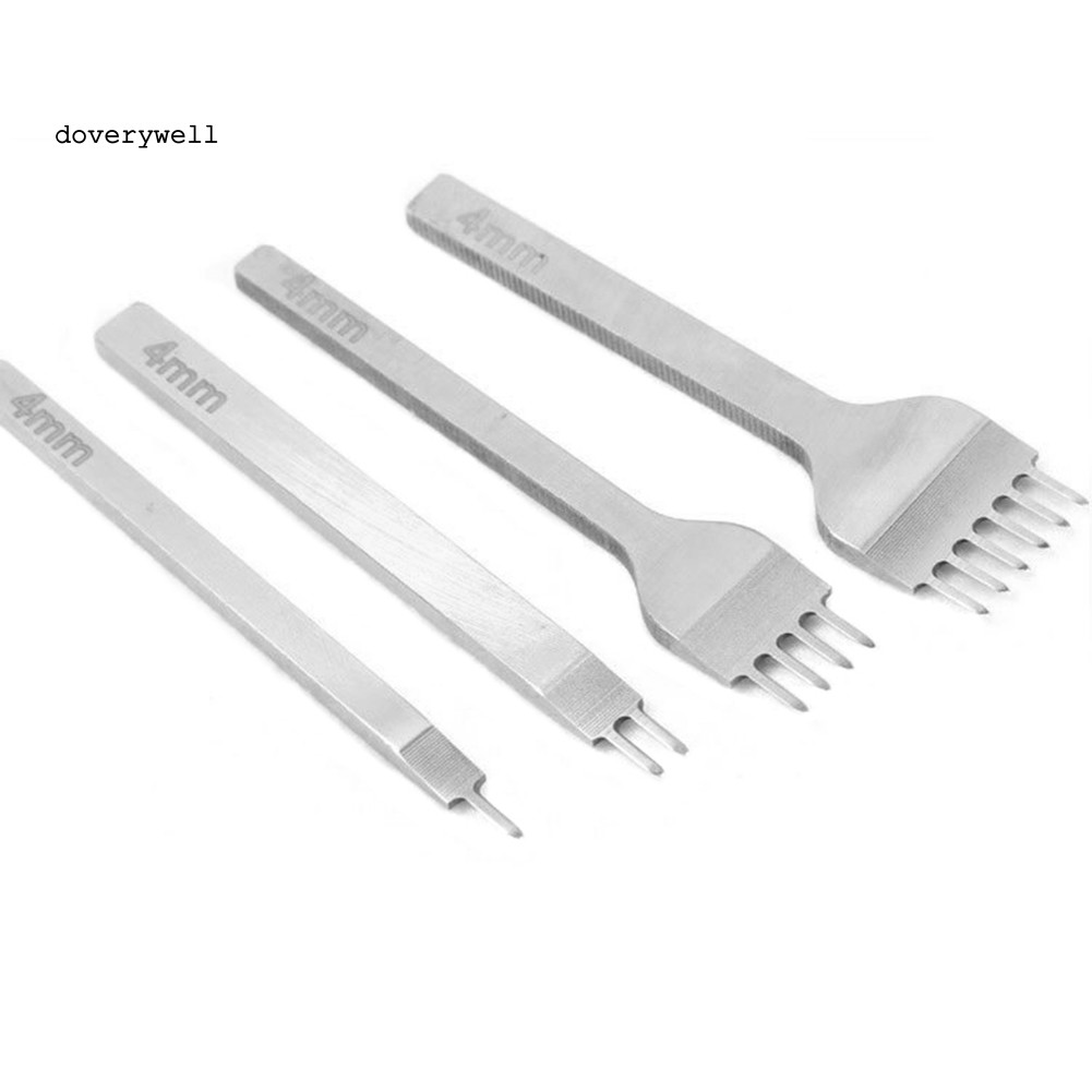 Set 4 Dụng Cụ Đục Lỗ Làm Đồ Da Thủ Công 3 / 4 / 5 / 6mm 1 /2 / 4 / 6 Lỗ Chuyên Dụng Chất Lượng Cao