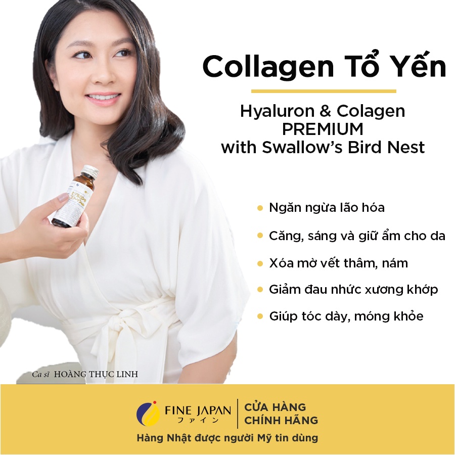 Combo 2 Collagen nước Tổ Yến Sào Nhật Bản Thượng Hạng - Fine Japan Hyaluron Collagen Đẹp Da Dưỡng Ẩm Mờ Thâm Nám