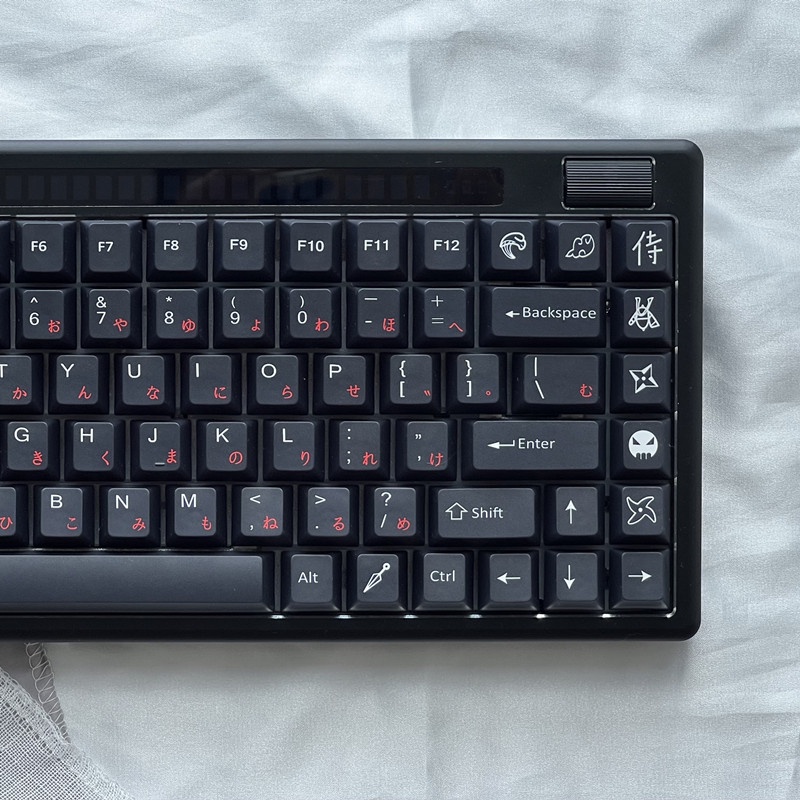 Keycap Black Samurai Nút Bàn Phím Cơ Màu Đen PBT Dye Sub Keycaps