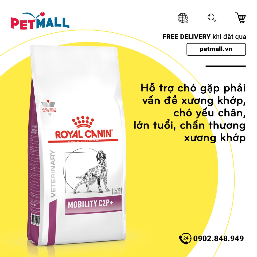 Thức ăn chó Royal Canin Mobility C2P+ Canine 2kg - Hỗ trợ xương khớp