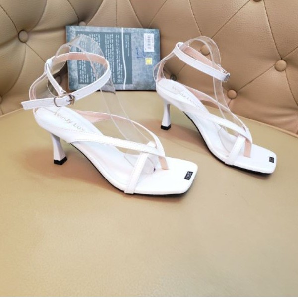 Giày Sandal cao gót 7p xỏ ngón dây mảnh chữ V cá tính siêu hot